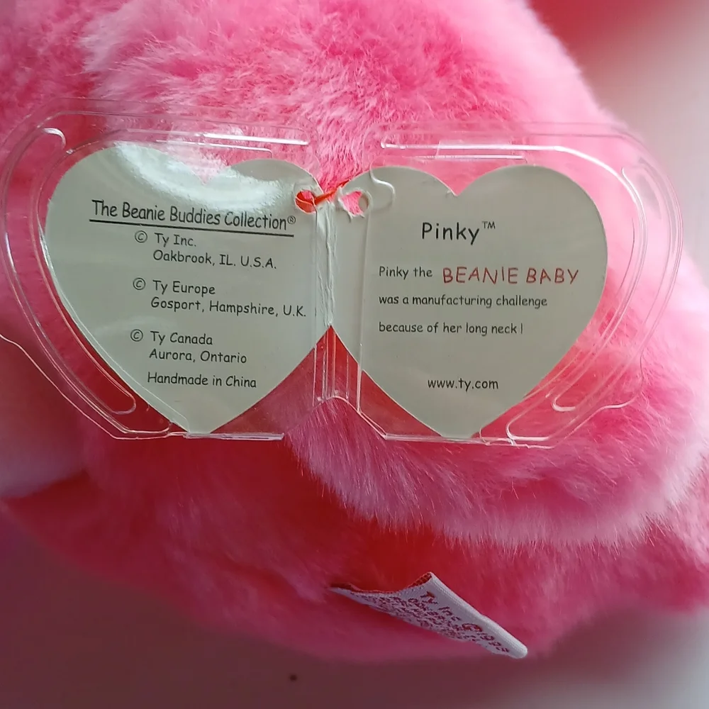 1998 Ty Beanie Buddies Collection Pinky Flamingo - Picture 5 of 10